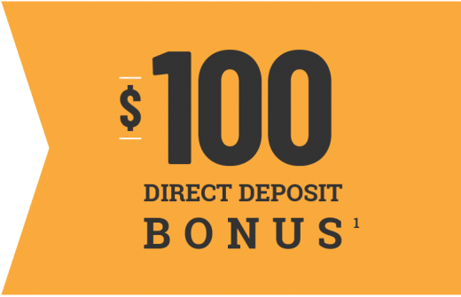 $100 direct deposit bonus